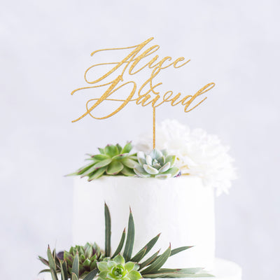 Calligraphy Wedding Cake Topper - HM12