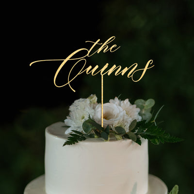 Calligraphy Wedding Cake Topper - HM12