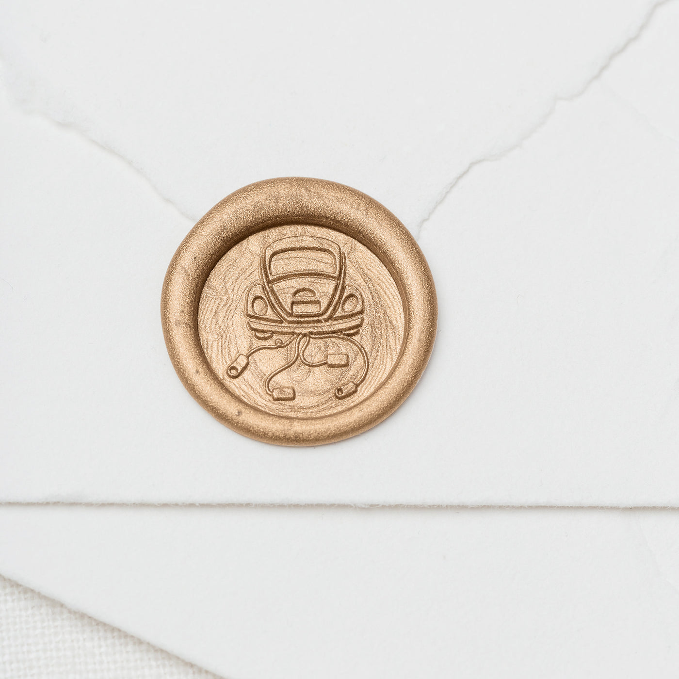 Wedding Car Gold Self-Adhesive Wax Seal Embellishments | Worth The Wait Wedding Collection | Heirloom Seals