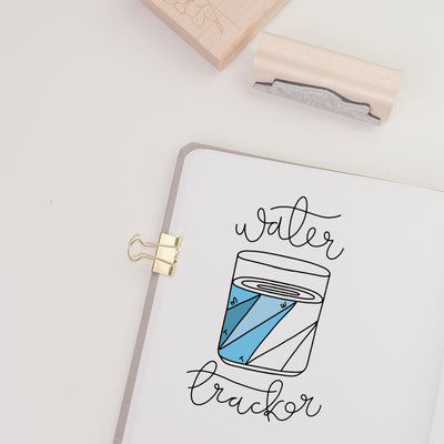 Weekly Water Intake Tracker Stamp | Journal Stamp | Planner Stamp | Heirloom Seals