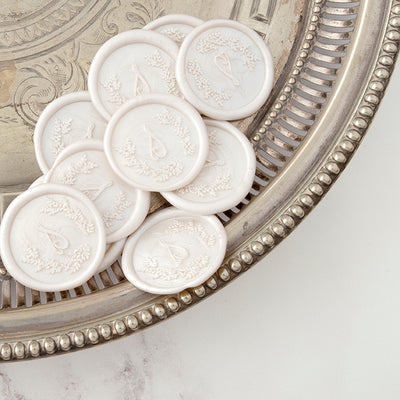 BOTANICAL MONOGRAM SELF-ADHESIVE WAX SEALS - SOPHIA