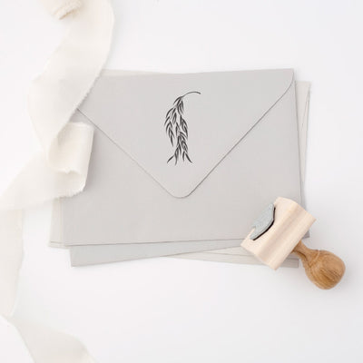 Willow Botanical Rubber Stamp Embellishment for Fine Art Wedding Invitations | Heirloom Seals