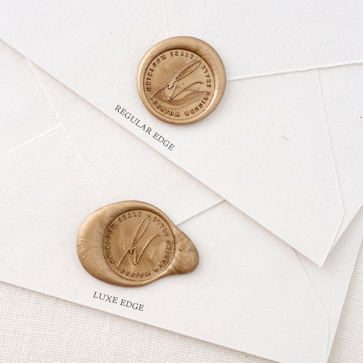 Wax Seal Edge Types | Regular Edge, Luxe Edge, Fine Art Edge | Heirloom Seals