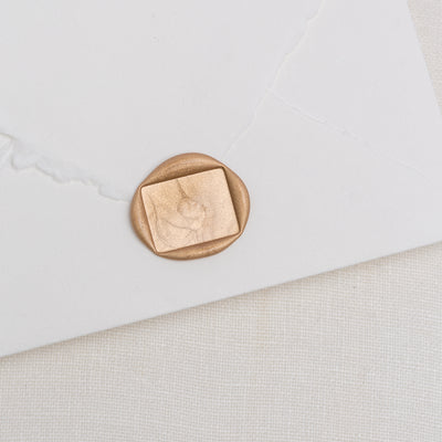 Gold Rectangle Wax Seals  | Heirloom Seals